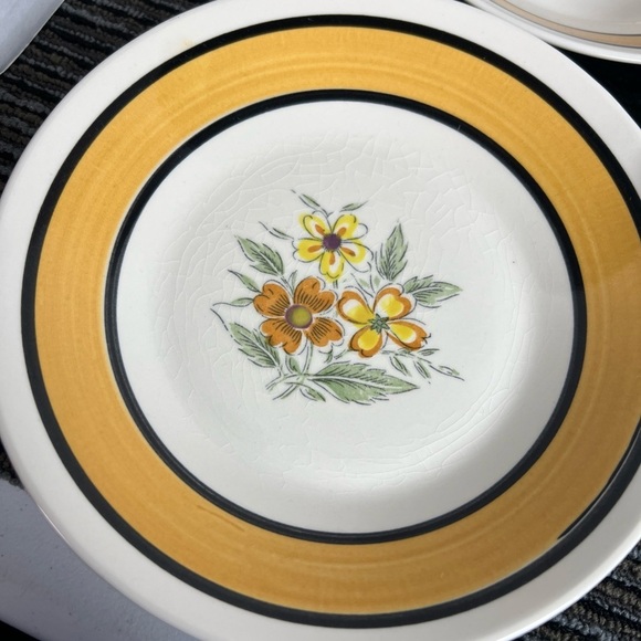 Vintage Underglazed Grand Bahama Japan 4907 Soup bowls 5 Hand Painted Stone Ware - Picture 3 of 13